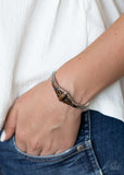 Dream Beam-Brown Cuff Bracelet-Paparazzi Accessories