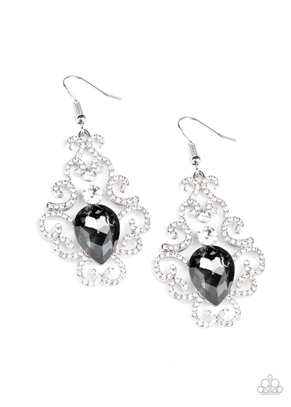 Happily Ever AFTERGLOW-Silver Earring-Paparazzi Accessories