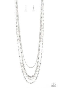 Pearl Pageant-White Necklace-Paparazzi Accessories