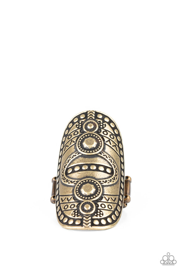 Tiki Trail-Brass Ring-Paparazzi Accessories