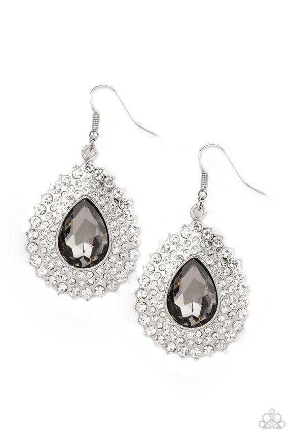 Exquisitely Explosive-Silver Earring-Paparazzi Accessories