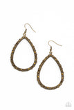 Standout Sparkle-Brass Earring-Paparazzi Accessories