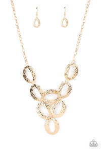 OVAL The Limit-Gold Necklace-Paparazzi Accessories
