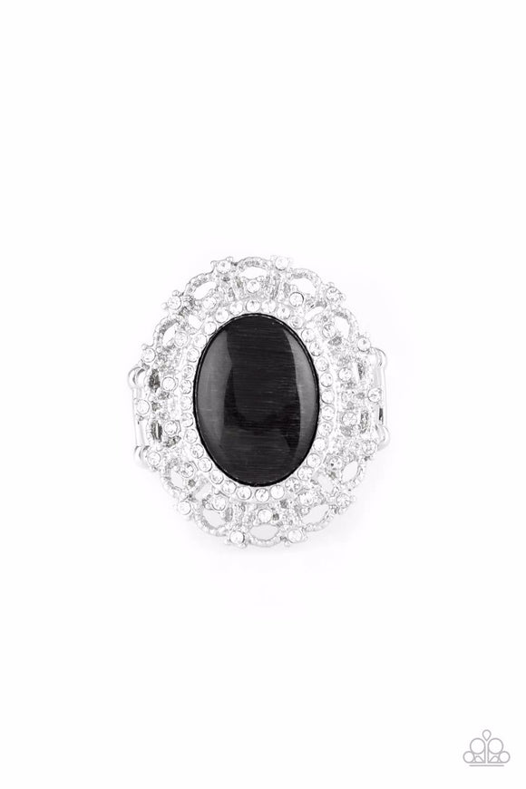 BAROQUE The Spell-Black Ring-Paparazzi Accessories