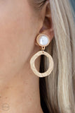 Vintage Veracity-Gold Clip-On Earring-Paparazzi Accessories