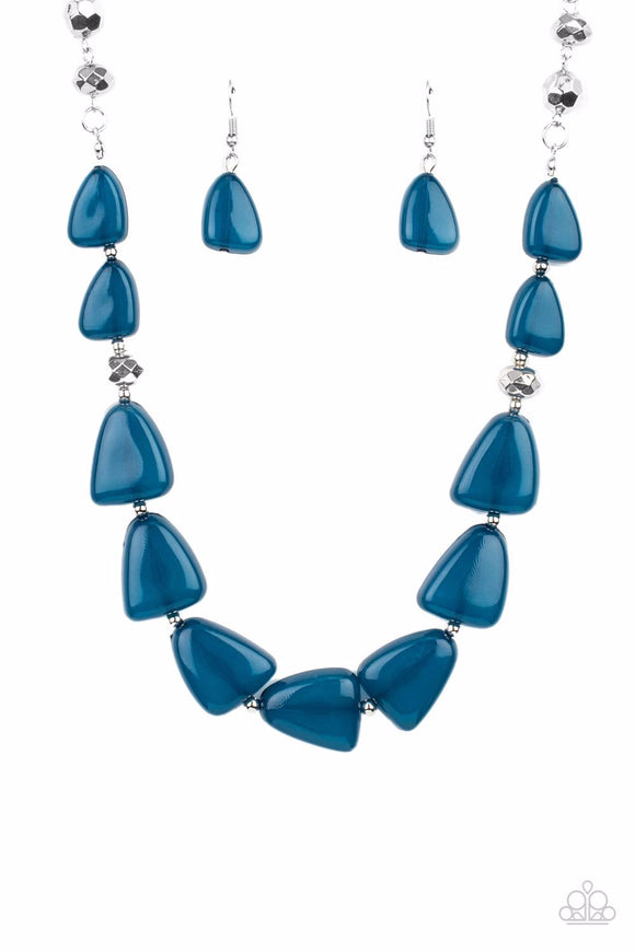 Tenaciously Tangy-Blue Necklace-Paparazzi Accessories