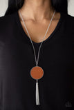 Wondrously Woven-Brown Necklace-Leather-Paparazzi Accessories
