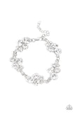 Duchess Dowry-White Clasp Bracelet-Paparazzi Accessories