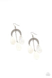 Atlantis Ambience-White Earring-Paparazzi Accessories