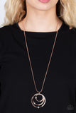 Ecliptic Elegance-Copper Necklace-Paparazzi Accessories