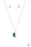Elegantly Eclipsed-Green Necklace-Paparazzi Accessories