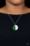 Elegantly Eclipsed-Green Necklace-Paparazzi Accessories