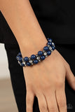 Starlight Reflection-Blue Stretch Bracelet-Paparazzi Accessories