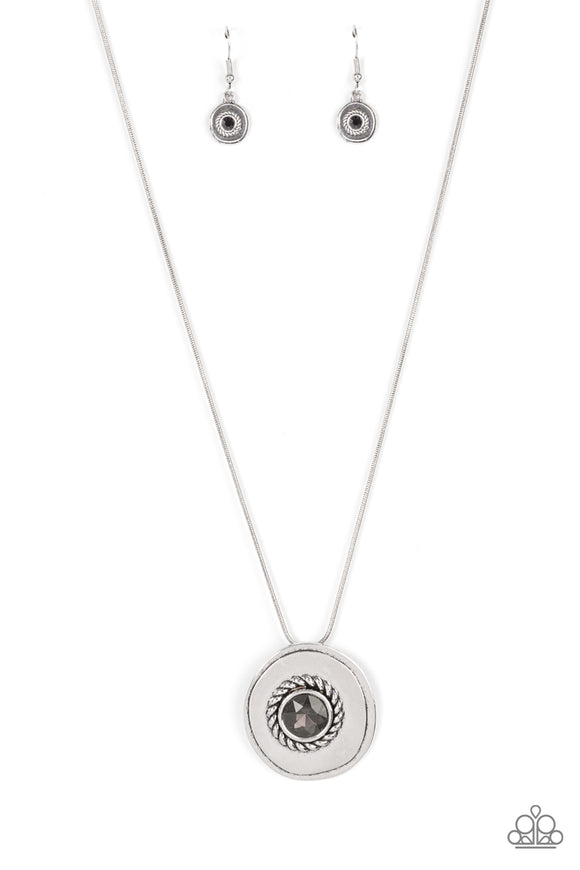 Make Me a MEDALLION-aire-Silver Necklace-Paparazzi Accessories