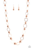 Metro Milestone-Copper Necklace-Paparazzi Accessories