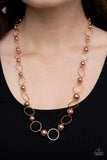 Metro Milestone-Copper Necklace-Paparazzi Accessories