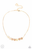 Slimmer Glimmer-Gold Choker Necklace-Paparazzi Accessories