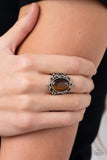 Radiantly Reminiscent-Brown Ring-Paparazzi Accessories