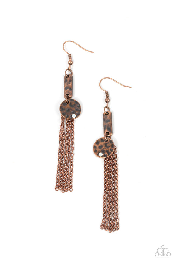 Twinkle Twinkle Little Trinket-Copper Earring-Paparazzi Accessories
