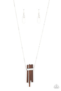 Cayman Castaway-Brown Necklace-Wood-Paparazzi Accessories