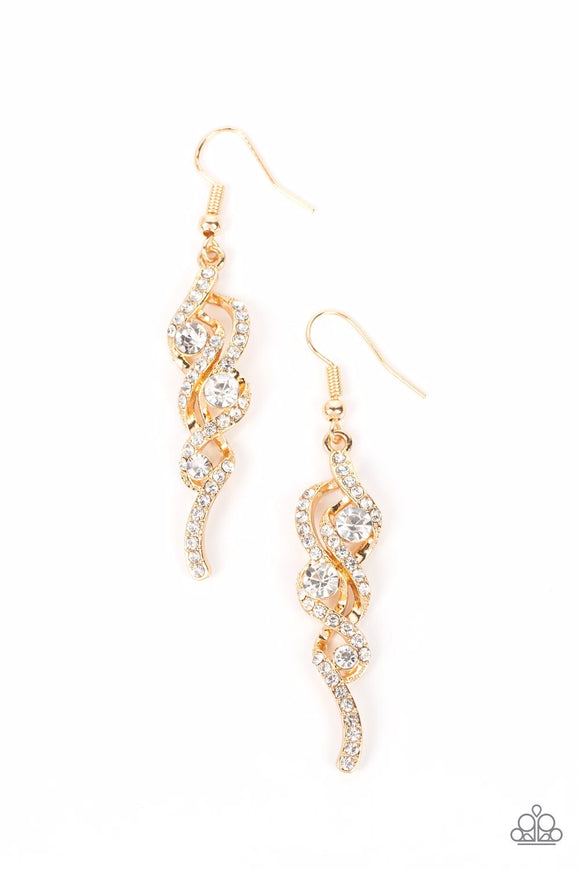 Highly Flammable-Gold Earring-Paparazzi Accessories