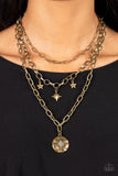 Under the Northern Lights-Brass Necklace-Paparazzi Accessories