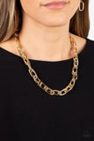 Tough Call-Gold Necklace-Paparazzi Accessories
