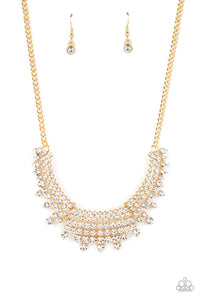 Shimmering Song-Gold Necklace-Paparazzi Accessories