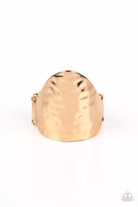 Basic Instincts-Gold Ring-Paparazzi Accessories
