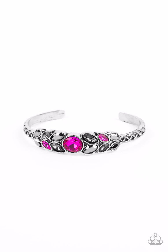 Vogue Vineyard-Pink Cuff Bracelet-Paparazzi Accessories