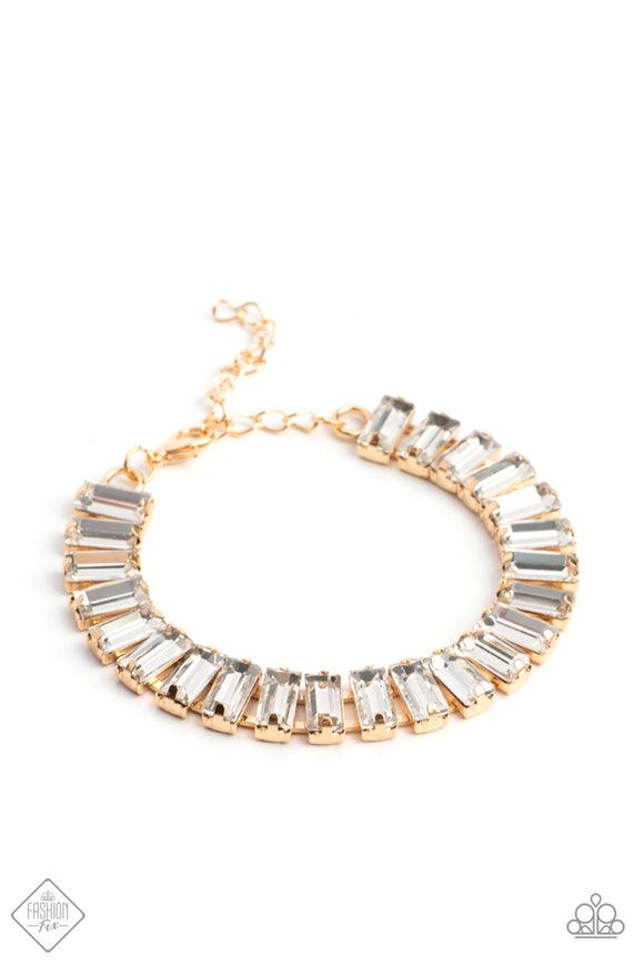 Darling Debutante-Gold Clasp Bracelet-Paparazzi Accessories
