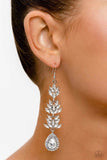 Water Lily Whimsy-White Earring-Paparazzi Accessories