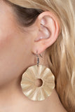 Fan The Breeze-Brown Earring-Paparazzi Accessories