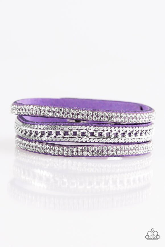 Unstoppable-Purple Wrap Bracelet-Paparazzi Accessories