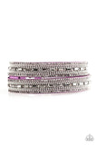 Shimmer And Sass-Purple Wrap Bracelet-Paparazzi Accessories