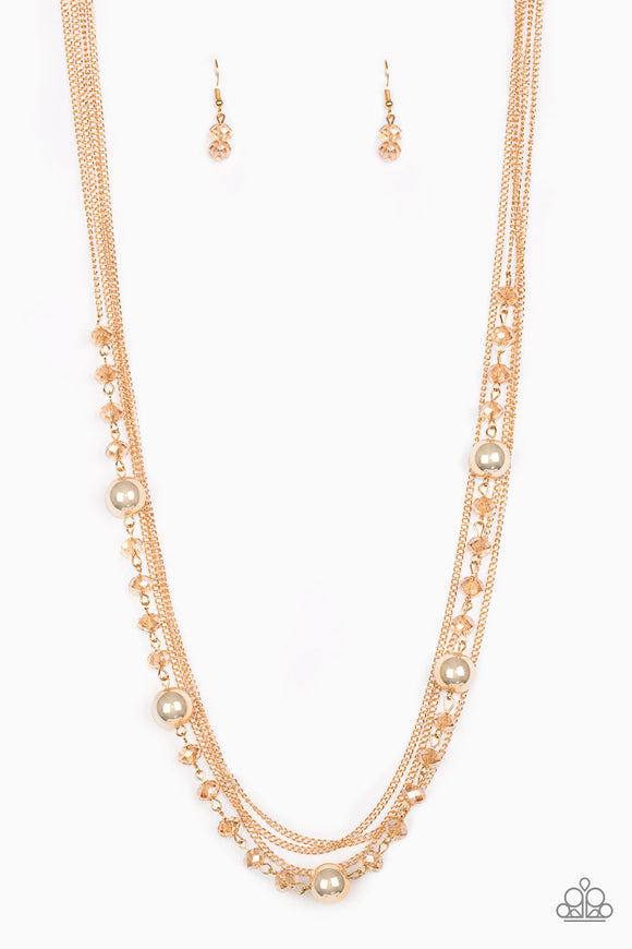 High Standards-Gold Necklace-Paparazzi Accessories.