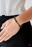Talk Some SENSEI-Brass Stretch Bracelet-Paparazzi Accessories.