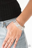 Yours And Vine-White Stretch Bracelet-Paparazzi Accessories.