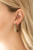 5th Avenue Fashionista-Brass Hoop Earring-Paparazzi Accessories