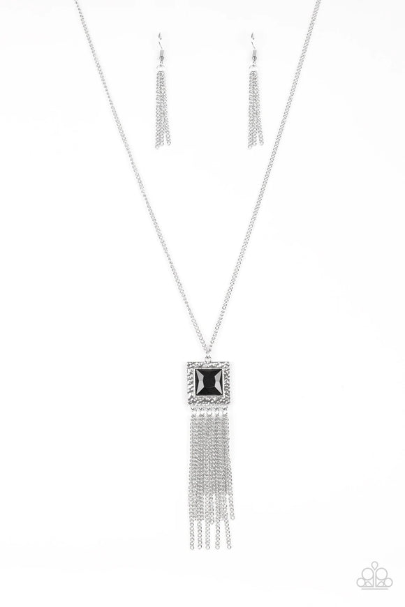 Shimmer Sensei-Black Necklace-Paparazzi Accessories