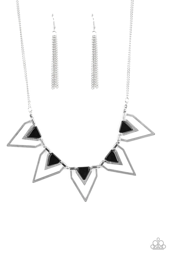 The Pack Leader-Black Necklace-Paparazzi Accessories