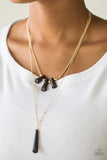Basic Groundwork-Black Necklace-Paparazzi Accessories.