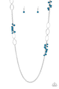 Flirty Foxtrot-Blue Necklace-Paparazzi Accessories