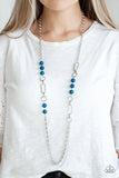 CACHE Me Out-Blue Necklace-Paparazzi Accessories