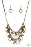 Warning Bells-Brass Necklace-Paparazzi Accessories