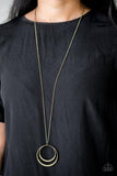 Front And EPICENTER-Brass Necklace-Paparazzi Accessories.