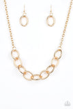 Boldly Bronx-Gold Necklace-Paparazzi Accessories