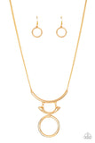 Walk Like An Egyptian-Gold Necklace-Paparazzi Accessories.