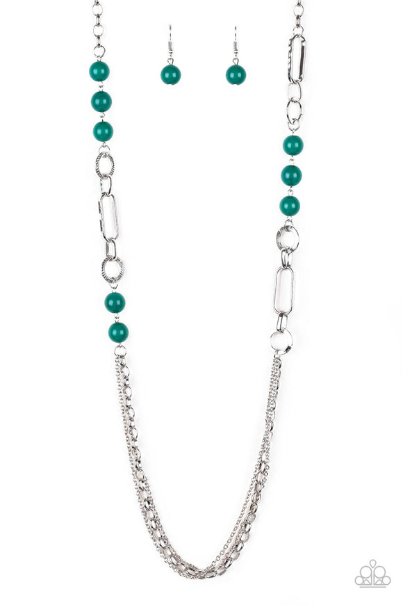 CACHE Me Out-Green Necklace-Paparazzi Accessories.