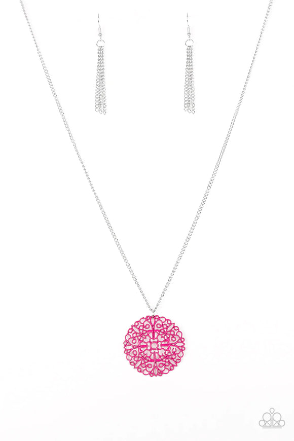 Midsummer Musical-Pink Necklace-Paparazzi Accessories
